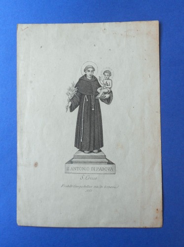 Santino holycard engraving - holycard,
