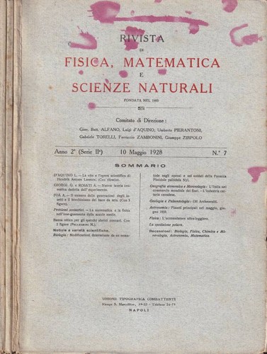 Rivista fisica matematica - rivista, di