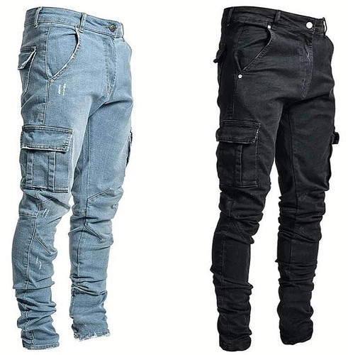 Jeans uomo slim fit strappato