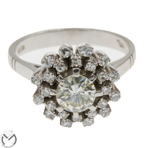 Anello oro bianco kt 750 - bianco,