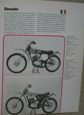 SIMONINI 125 50 MOTO CROSS 1974 SCHEDA TECNICA STORIA AZIENDA