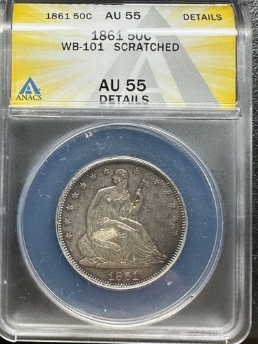 1861 mezzo dollaro seduto - 1861,