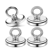 Calamite Potenti 65KG, 4 Pezzi Calamita Potente 42Mm, Magnete Potente Neodimio, 