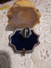 anello argento 800, pietra