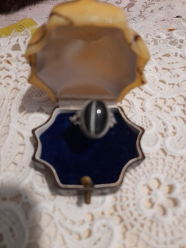 Anello argento 800 pietra - argento,