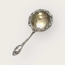 Vecchio Colino Da Tè inox e peltro, Nuovo da Collezione Artigianato Napoli