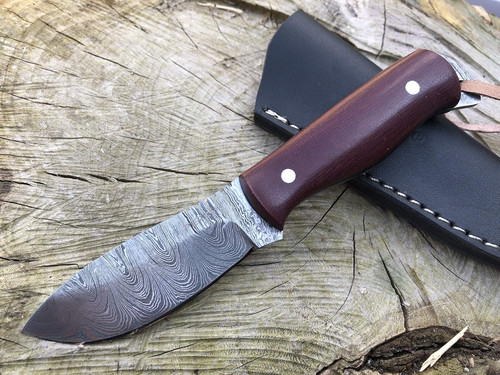 Coltello caccia damasco con - coltello, da