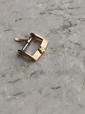 ZENITH VINTAGE ROSE GOLD PLATED WATCH STRAP BAND BUCKLE FIBBIA UHREN 14mm 