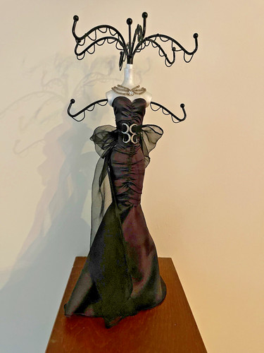 Elegante abito raso nero - elegante,