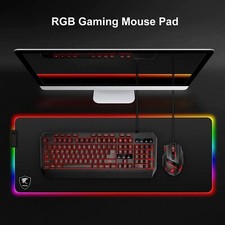 Tappetino Mouse Gaming RGB  Grande Taglia 800x300x4mm Effetti Luce per PC Laptop