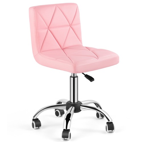 Sedia rosa senza braccioli