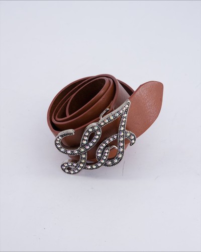 Cintura liu pelle - marrone,