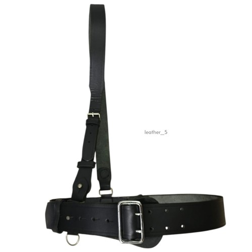Cintura sam browne pelle - pelle, nera