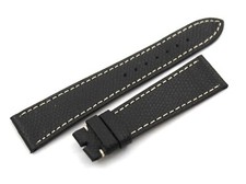 Accessori Orologi Cinturino Classico Vera Pelle Nero Prodotto Artigianale