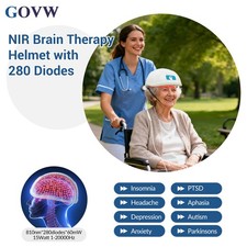 Casco Cervello Fotobiomodulazione 280 Diodi per Alzheimer Terapia Recupero Ictus