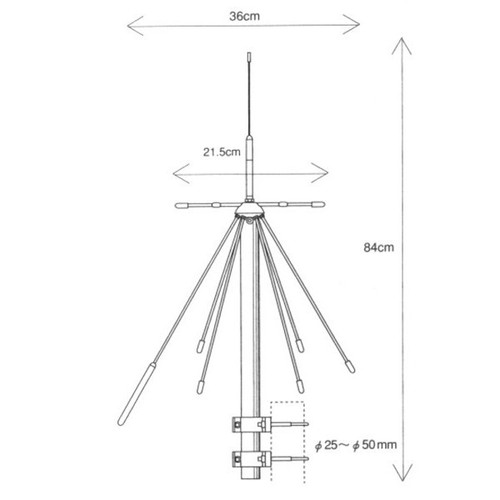 Diamond 190 antenna discone - d-190,