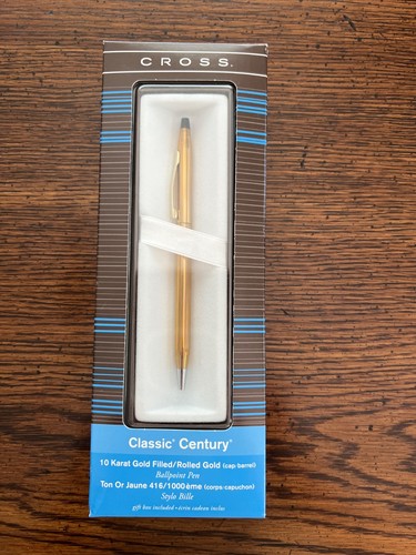 Penna croce riempita - oro, 10k