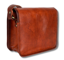 Borsa a tracolla 13"X18" da uomo in pelle vintage PORTATILE messenger valigetta