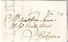 C12758-STATO PONTIFICIO, PREF., DA FAENZA A BOLOGNA, A CAMILLO RINIERI, 1818