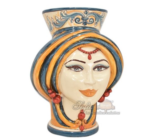 Vasi testa moro ceramica - vasi,