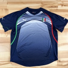 Maglia Calcio Italia XXL Puma Navy FIGC 4 Stelle Maglia Allenamento Italia Mondiali 06