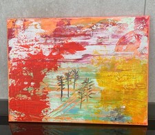 Quadro astratto acrilico su tela 30x40 Landscape di Antonio Cacace