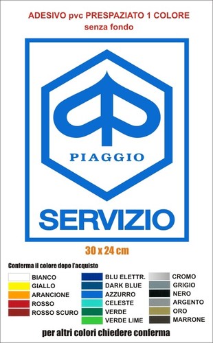 Adesivo piaggio servizio - adesivo,