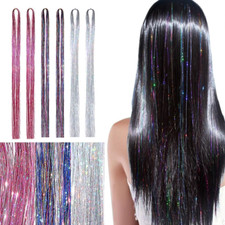 Colorful Fili Colorati per Capelli, Circa 1200 Pezzi Set Di Tinsel per Capelli, 