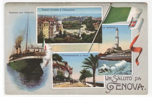Cartolina saluto genova - saluto, da