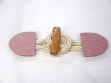 Coppia di Bottoni alamari rosa