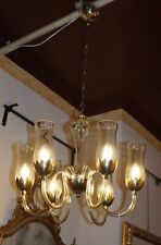 LAMPADARIO IN VETRO DI MURANO A 6 LUCI STILE DE MAJO ANNI '60 MODERNARIATO