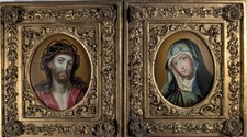 Cristo e Madonna, olio su