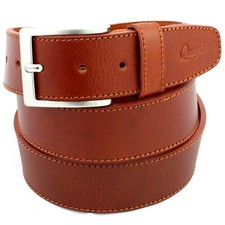 Cintura In Pelle Marrone Uomo Donna Cuoio Artigianale Made Italy 4,0 cm 4 c1