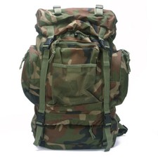 Zaino rip stop tattico schienale imbottito spallacci cinturone 55 litri