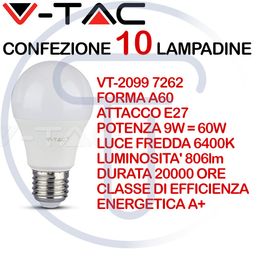 10x tac 2099 lampadina - v-tac,