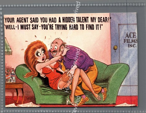 Vintage risque humour - risque, cartoon