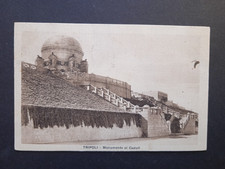  Storia postale 1929 Colonia Italiana cartolina Tripoli  Monumento Caduti Usata 