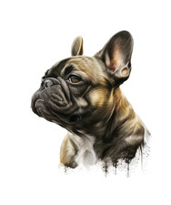 4 adesivi auto sticker bulldog