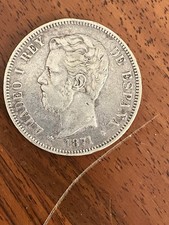 Spagna - 5 pesetas 1871 Argento 0.900 Originale