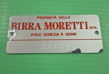 Birra Moretti Matricola Anni  60 / 70 PER COLLEZIONISTI 