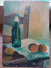 Natura morta olio su cartone