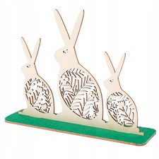 Coniglietti Pasquali In Legno
