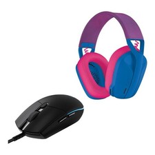 Logitech Cuffie gaming G SERIES Bundle G435 Lightspeed + Mouse G203 Blue e Black