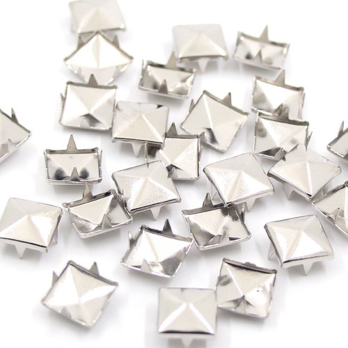 100pz rivetti piramide - 100pz, argento