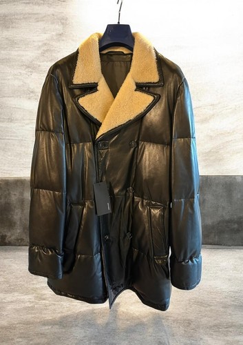 Brioni cappotto piumino pelle - cappotto,