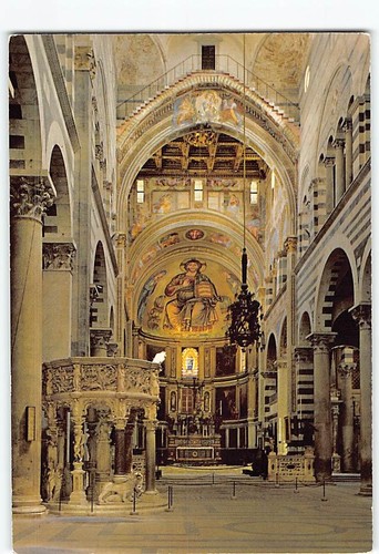 Cartolina interno navata - cartolina,