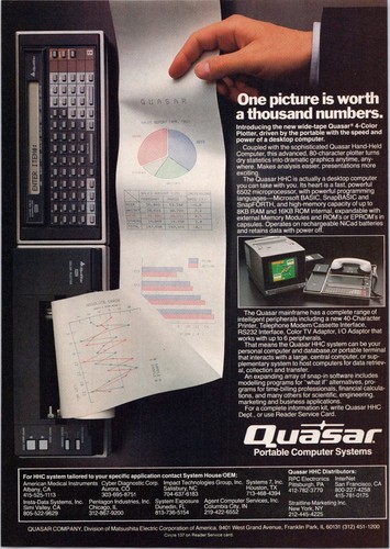 Quasar portable computer - quasar,