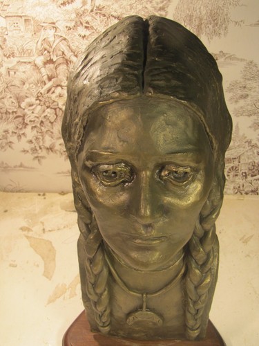 Busto bronzo firmato donna - in,