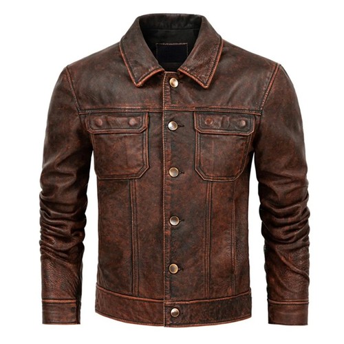 Giacca pelle rosso bordeaux - in,