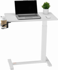 Tavolino Da Letto Mobile Con 4 Ruote Nascoste, Scrivania per Laptop, Regolabili 